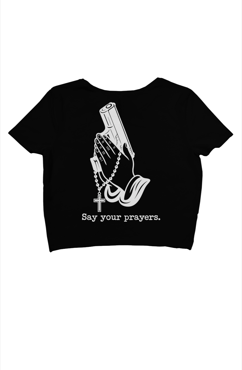 FYPM Say Yours Prayers Women’s crop tee